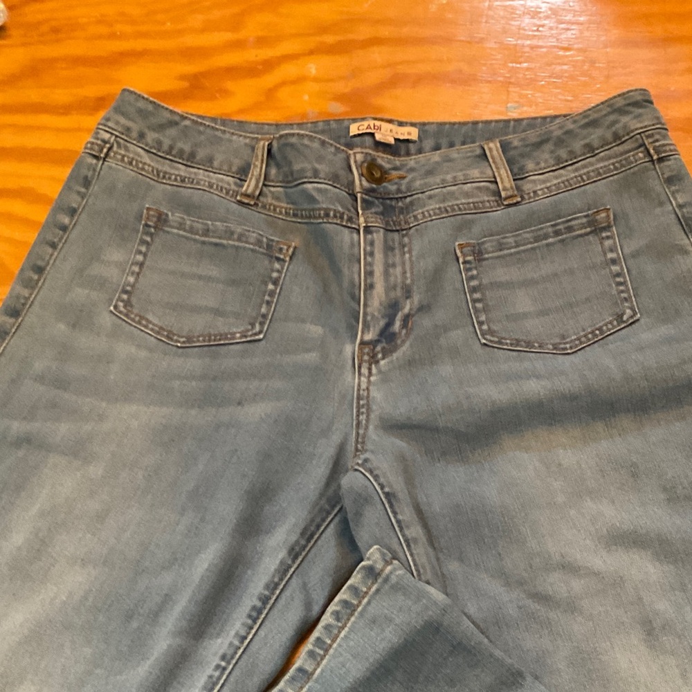 CAbi Women's Blue Straight Leg Jeans